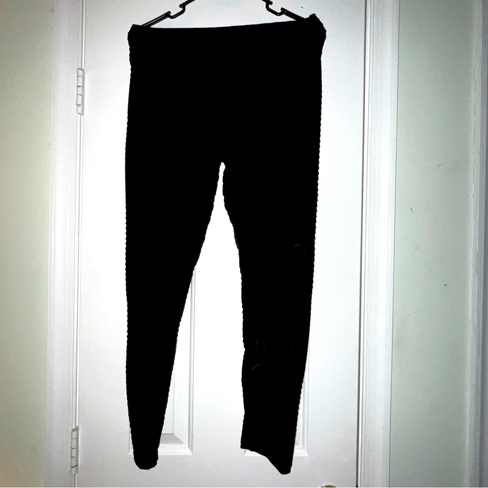 Black Waffle Leggings